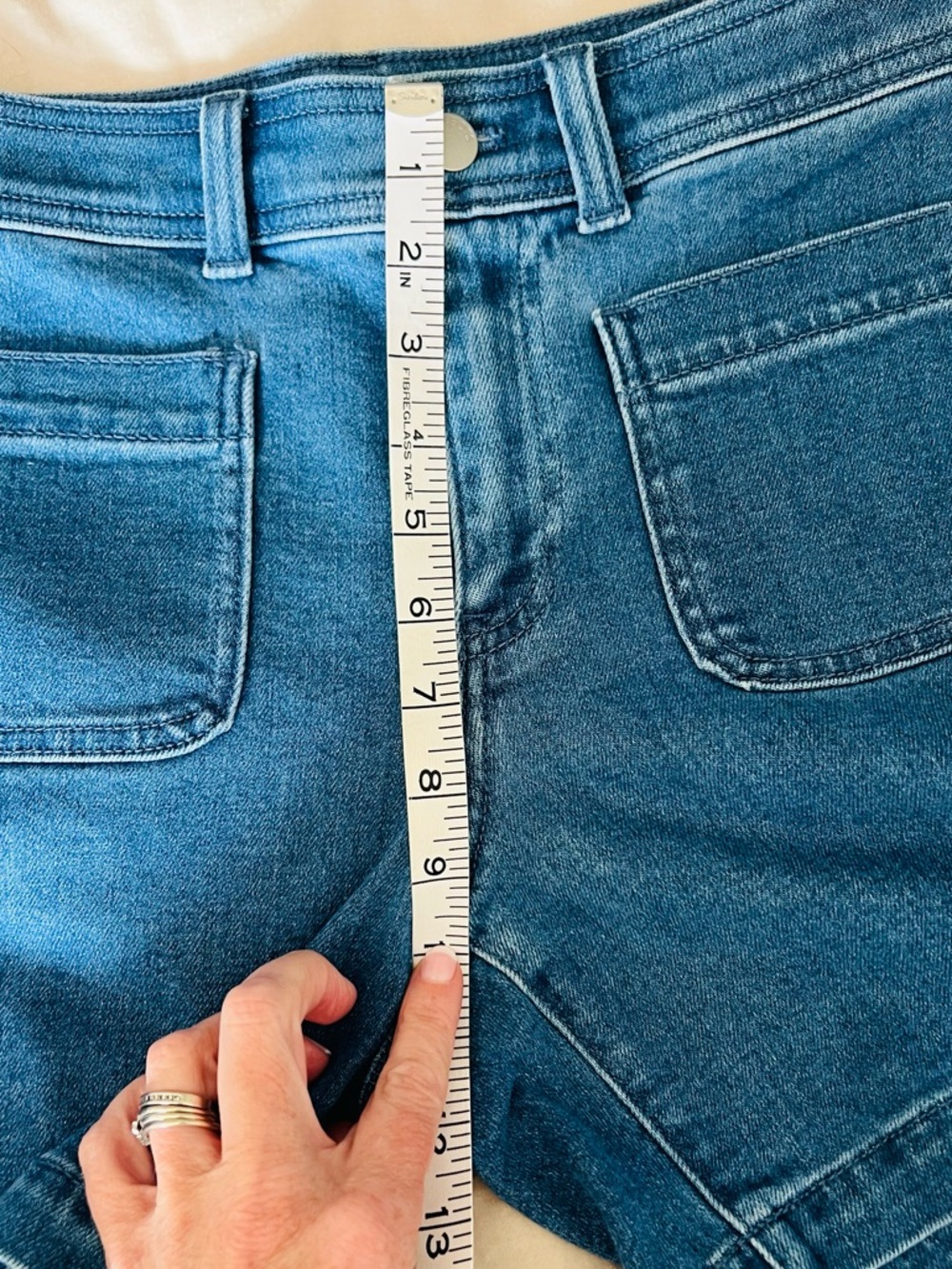 Talbots PATCH POCKET DENIM SHORTS - WILEY WASH Women’s Mid-Length. Size 6 - Picture 12 of 14